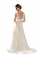 Outlet V-Neck Lace Wedding Dress On Chiffon