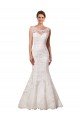 Outlet Bateau Illusion Sweetheart Lace Wedding Dress