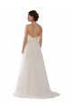 Outlet Illusion Halter Lace Boho Wedding Dress with Plunging Sweetheart Bodice