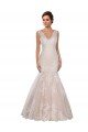 Outlet Classic Fit and Flare V-Neck Mermaid Lace Wedding Dress