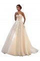 Outlet Sweetheart Ball Gown Tulle Wedding Dress with Lace Bodice
