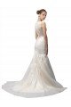 Outlet Illusion High Neck Mermaid Lace Wedding Dress