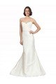 Outlet Trumpet Satin Wedding Dress with Sweetheart Lace Bodice