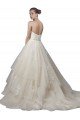 Outlet Strapless Ball Gown Tulle Wedding Dress with Lace Appliques