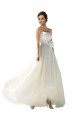 Outlet Strapless A-Line Taffeta Wedding Dress