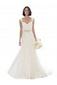Outlet Off the Shoulder Mermaid Lace Beach Wedding Dress with Beaded Belt