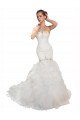 Outlet Sweetheart Mermaid Cascading Organza Wedding Dress