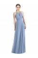 Outlet Keyhole Halter Chiffon Maxi Bridesmaid Dress
