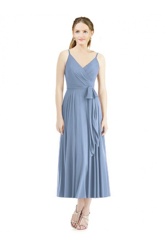Outlet Short Tea Length Chiffon Bridesmaid Dress