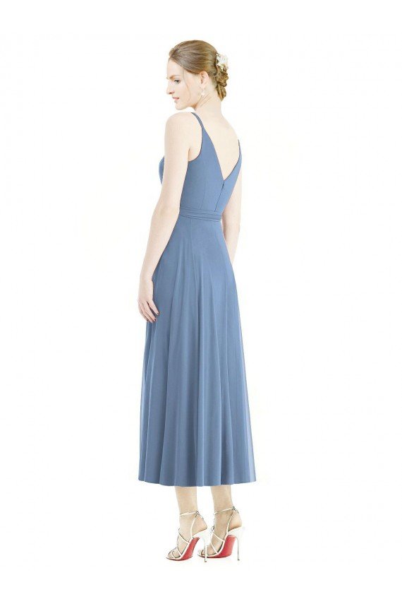 Outlet Short Tea Length Chiffon Bridesmaid Dress