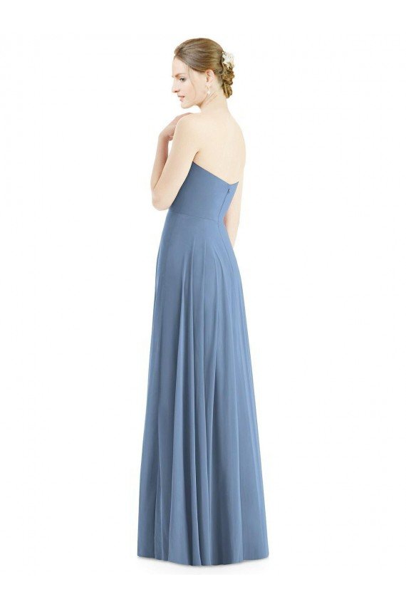 Outlet Strapless Sweetheart Chiffon Bridesmaid Dress