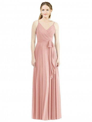 Outlet Romantic Full length Long Chiffon Bridesmaid Dress