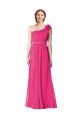 Outlet Full Length One Shoulder Chiffon Bridesmaid Dress