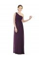 Outlet Draped One Shoulder Full Length Chiffon Bridesmaid Dress