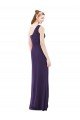 Outlet Draped One Shoulder Full Length Chiffon Bridesmaid Dress