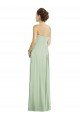 Outlet Full Length Strapless Chiffon Bridesmaid Dress with Sweetheart Neckline