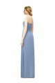 Outlet Strapless Long Chiffon Bridesmaid Dress with Sweetheart Neckline