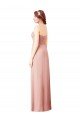 Outlet Long Chiffon Sweetheart Bridesmaid Dress with Twist Bodice