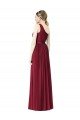 Outlet One Shoulder Full Length Long Chiffon Bridesmaid Dress.