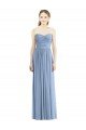 Outlet Strapless Long Chiffon Dress with Sweetheart Neckline And Draped Bodice