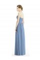 Outlet Strapless Long Chiffon Dress with Sweetheart Neckline And Draped Bodice