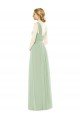 Outlet Sleeveless Chiffon Long Bridesmaid Dress with Shoulder Straps