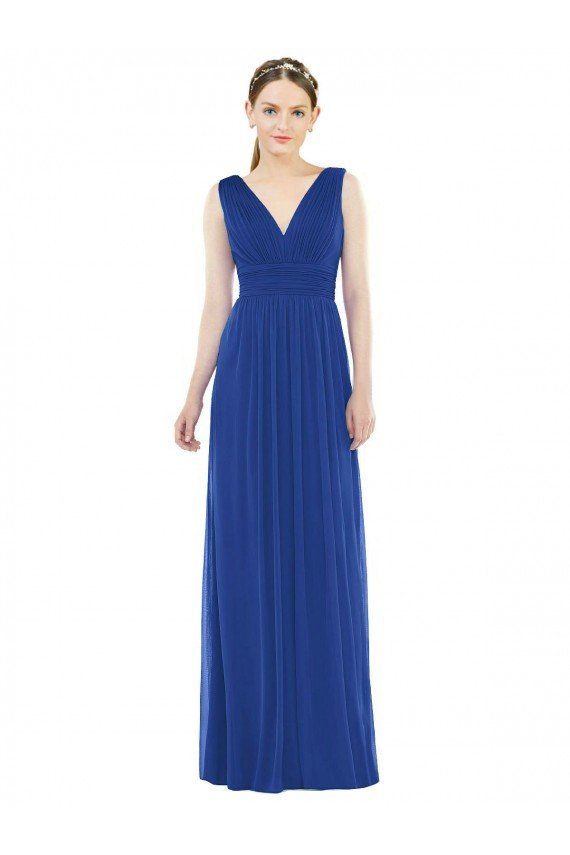 Outlet Low Square Back Sleeveless Shirred Skirt Bridesmaid Dress
