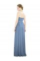 Outlet V-Pleat Chiffon Full-Length Strapless Bridesmaid Dress