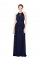 Outlet Vintage Full-Length Sleeveless Chiffon Bridesmaid Dress 