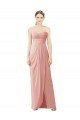 Outlet Strapless Sweetheart Long Chiffon Wrap Bridesmaid Dress