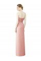 Outlet Strapless Sweetheart Long Chiffon Wrap Bridesmaid Dress