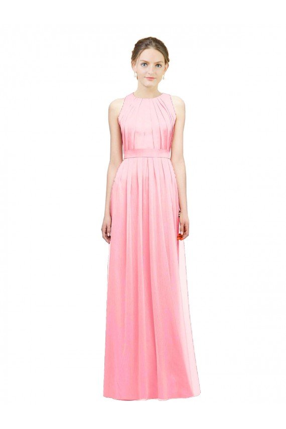 Outlet Sleek Halter Neck Chiffon Bridesmaid Dress 