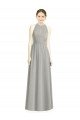 Outlet Draped Keyhole Long Chiffon Bridesmaid Dress