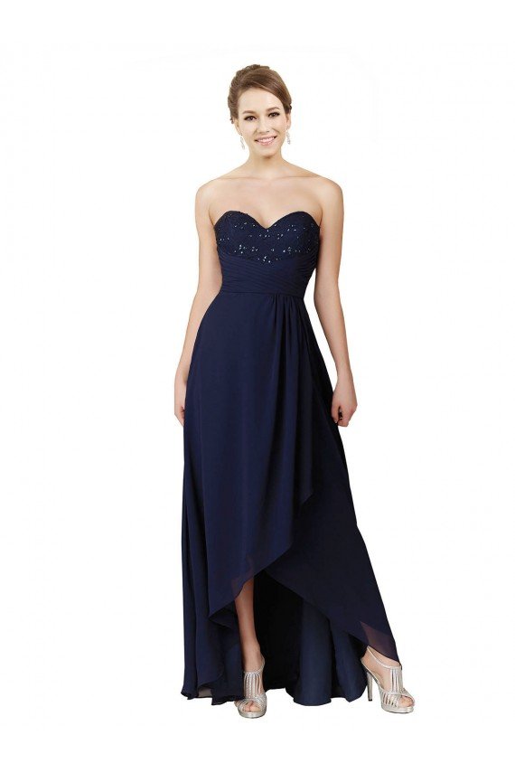 Outlet Sweetheart Neckline Beaded Lace and Chiffon Bridesmaid Dress