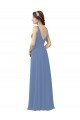 Outlet Draped V-Neck Luxe Chiffon Bridesmaid Dress