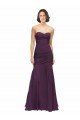Outlet Full Length Chiffon Bridesmaid Dress with Sweetheart Neckline and Ruffles