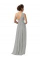 Outlet Ruffled One Shoulder Floor Length Long Chiffon Bridesmaid Dress