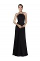 Outlet Lace Halter Neckline Chiffon A-Line Bridesmaid Dress with Sheer Back
