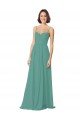 Outlet Spaghetti Straps Sweetheart A-Line Chiffon Bridesmaid Dress
