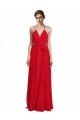 Outlet V-Neck Spaghetti Halter Strap Chiffon Bridesmaid Dress