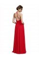 Outlet V-Neck Spaghetti Halter Strap Chiffon Bridesmaid Dress