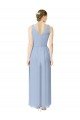 Outlet Long V-Neckline Chiffon Bridesmaid Dress with Twisted Waist