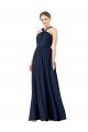 Outlet High V-Neck Floor Length Chiffon Bridesmaid Dress
