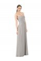 Outlet Twisted Strapless Sweetheart Neckline Long Chiffon Bridesmaid Dress