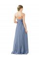 Outlet Deep Sweetheart Neckline Open Back Long Chiffon Bridesmaid Dress