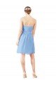Outlet Short Knee Length Chiffon Cocktail Bridesmaid Dress with Twisted Strapless Sweetheart Neckline