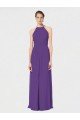Outlet Long Chiffon Spaghetti Strap Halter Bridesmaid Dress