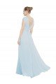 Outlet Chiffon Bridsmaids Dress with V-Neckline and Tie V Back