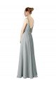 Outlet Figure Flattering Chiffon Bridesmaid Dress with Beaded Detail