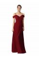 Outlet Chiffon with Beaded Embroidery Bridesmaid Dress